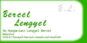 bercel lengyel business card
